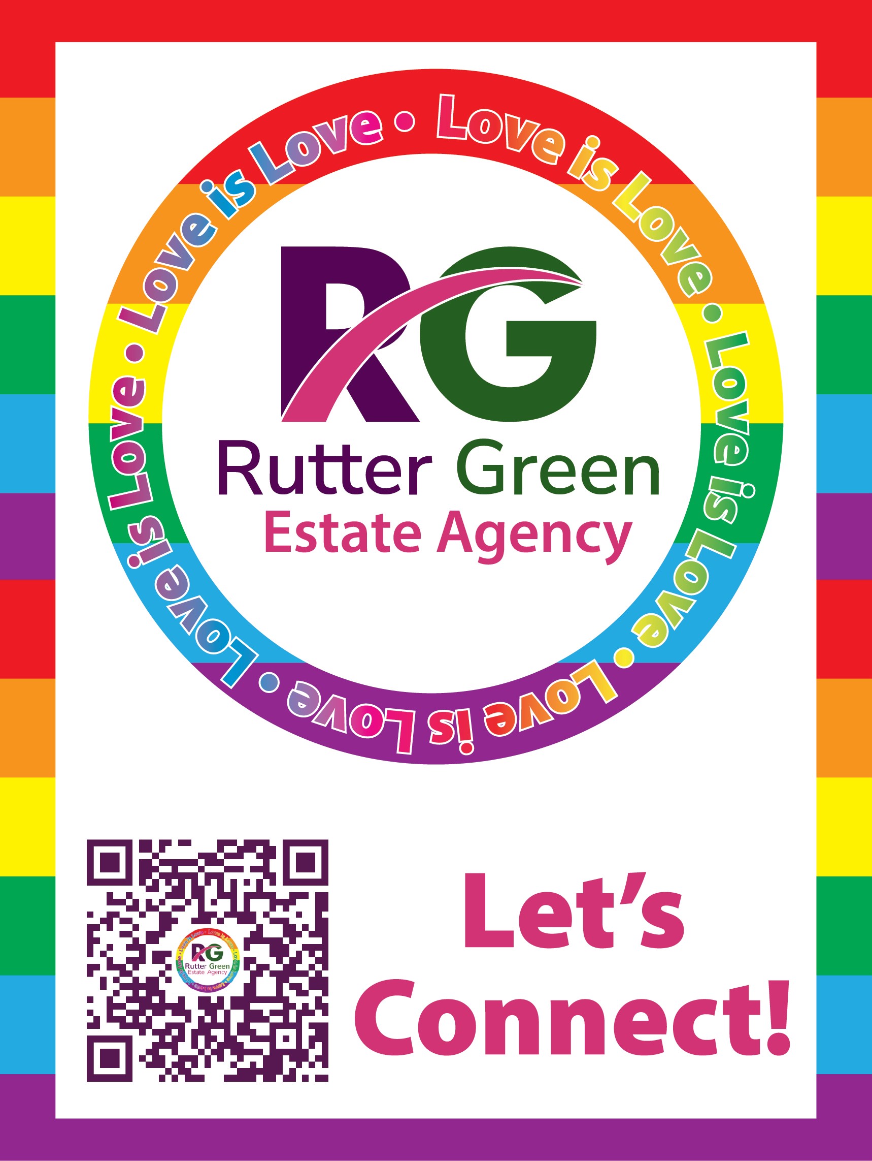 Love is Love Lets Connect Rutter Green Let's Connect Wigan Pride
